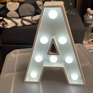 Light up letter A